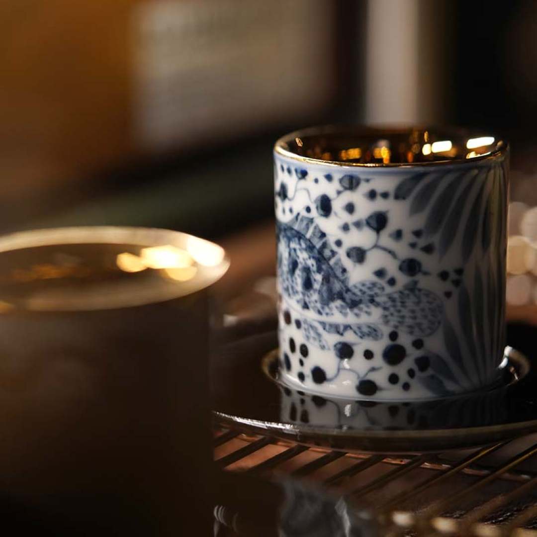 [Jinlin] · Passionflower and Fish Algae Pattern Espresso Cup