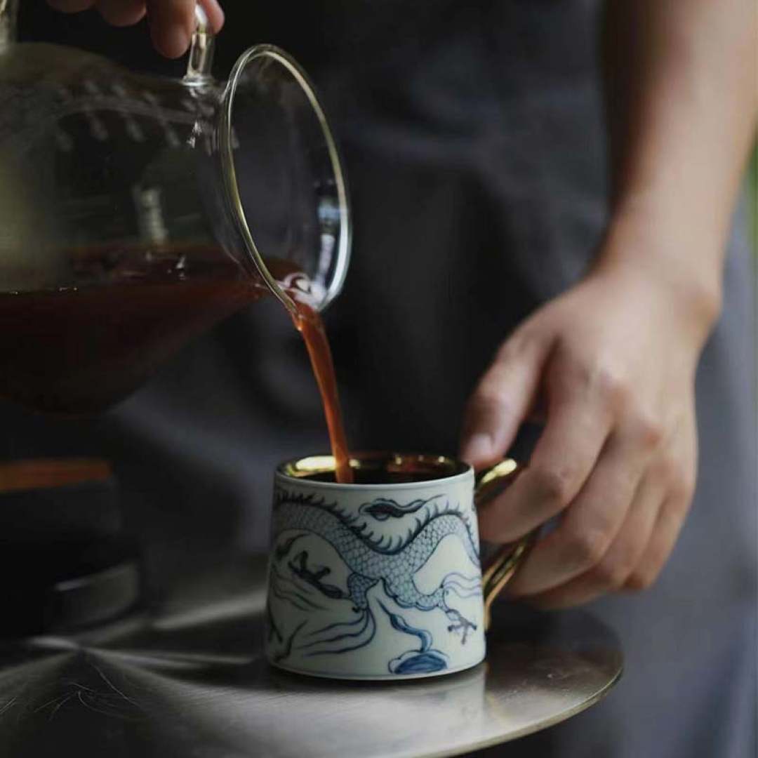 [Lingwu] · Auspicious Dragon Pattern Espresso Mug