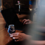 Blue and White Gilt Mini Kyan Cup - Image 4