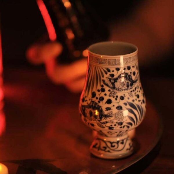 Passionflower and Fish Algae Pattern · Mini Kyan Cup