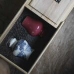 Rouge Red and Blue and White Kangxi Landscape Mini Kyan Pair Cups  1 - Image 3