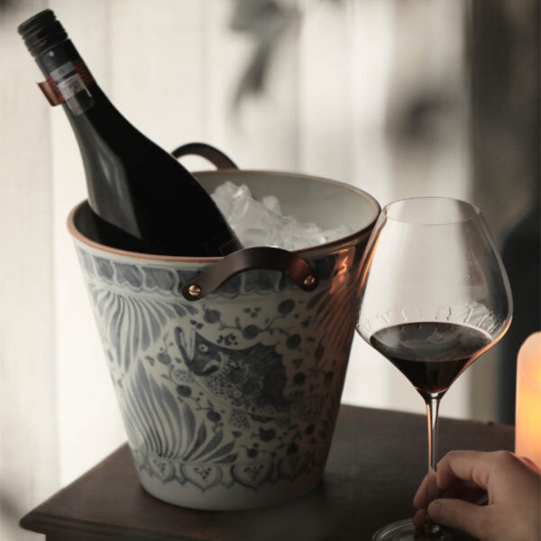 Yuan Dynasty · Lotus, Fish and Algae Pattern Round Ice Bucket