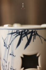 Blue and White Bamboo Leaf Straight Alcohol Stove - Image 2