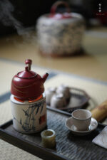 Blue and White Bamboo Leaf Straight Alcohol Stove - Image 5