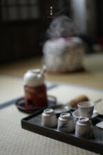 Blue and White Bamboo Leaf Straight Horse-hoof Cup (Set of 4 Cups) - Image 2