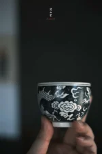 Blue and White Dragon Arhat Cup - Image 2