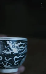 Blue and White Dragon Arhat Cup - Image 4