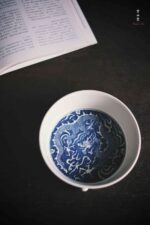 Blue and White Dragon Three-legged Teapot Stand