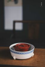 Blue and White Dragon Three-legged Teapot Stand - Image 5