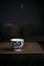 Blue and White Harmony Phoenix Arhat Cup