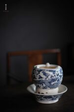 Blue and White Harmony Phoenix Sancai Carbon Stove - Image 2