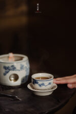 Blue and White Pine Small Golden Bell Cup (Set of 4 Cups) - Image 6