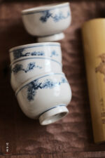 Blue and White Pine Small Golden Bell Cup (Set of 4 Cups) - Image 7