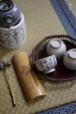 Blue and White Poetry Small Golden Bell Cup (Set of 4 Cups) - Image 5