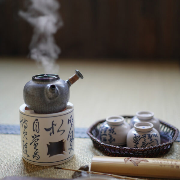 Blue and White Poetry Straight Alcohol Stove