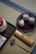 Blue and White Poetry Straight Horse-hoof Cup (Set of 4 Cups) - Image 5