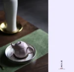 Cherry Pink Soda Glaze Nine-sided Small Teapot - Image 4