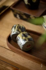 Deep Black Bamboo Rock Archer's Cup (Single Cup)