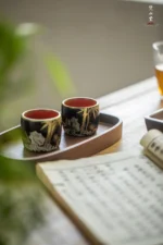 Deep Black Bamboo Rock Archer's Cup (Single Cup) - Image 2