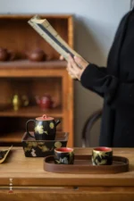 Deep Black Bamboo Rock Archer's Cup (Single Cup) - Image 3