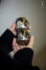 Deep Black Bamboo Rock Archer's Cup (Single Cup) - Image 8