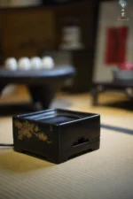 Deep Black Golden Pine Moon Gazing Ming Style Square Electric Ceramic Stove - Image 2