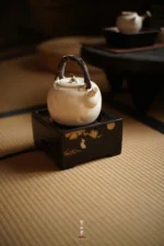 Deep Black Golden Pine Moon Gazing Ming Style Square Electric Ceramic Stove - Image 6