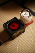 Deep Black Golden Pine Moon Gazing Ming Style Square Electric Ceramic Stove - Image 8