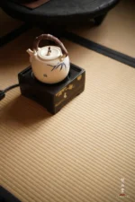 Deep Black Golden Pine Moon Gazing Ming Style Square Electric Ceramic Stove - Image 10