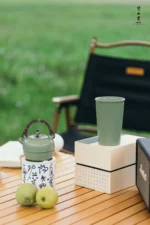 Emerald Green Pearl Round Side-handle Teapot - Image 3