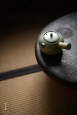 Emerald Green Round Lotus Side-handle Teapot - Image 3