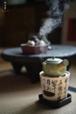 Emerald Green Round Lotus Side-handle Teapot - Image 6