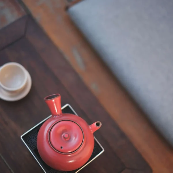 Hawthorn Red Aged Rock Clay Side-handle Teapot