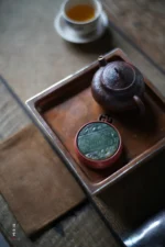 Hawthorn Red Bamboo Joint Jade Lid Rest - Image 3