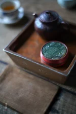 Hawthorn Red Bamboo Joint Jade Lid Rest - Image 4