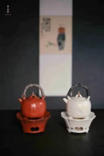 Hawthorn Red Bamboo Leaf Lid Lifting Handle Teapot - Image 5