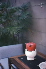 Hawthorn Red Bamboo Leaf Lid Side-handle Teapot - Image 3