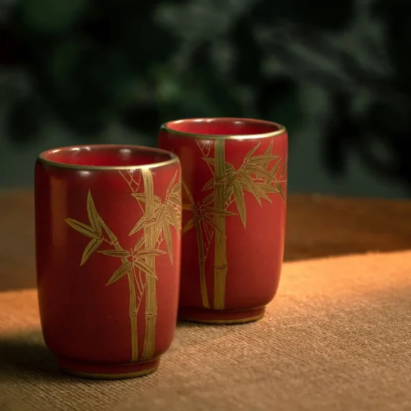 Hawthorn Red Golden Bamboo Aroma Cup (Single Cup)
