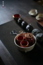 Hawthorn Red Golden Bamboo Leisure Room Small Teapot - Image 2