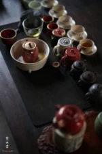 Hawthorn Red Golden Bamboo Leisure Room Small Teapot - Image 4