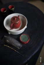 Hawthorn Red Golden Bamboo Leisure Room Small Teapot - Image 7