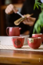 Hawthorn Red Golden Bamboo Octagonal Cup (Single Cup) - Image 4