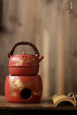 Hawthorn Red Golden Pine Round Belly Alcohol Stove - Image 2