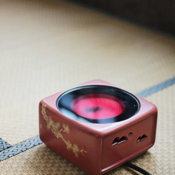 Hawthorn Red Golden Pine Square Electric Ceramic Stove