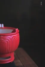 Hawthorn Red Lotus Carving Split Carbon Stove - Image 2