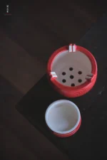 Hawthorn Red Lotus Carving Split Carbon Stove - Image 3