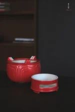 Hawthorn Red Lotus Carving Split Carbon Stove - Image 4