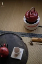 Hawthorn Red Rock Clay Chrysanthemum Petal Teapot - Image 6