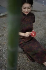 Hawthorn Red Rock Clay Golden Bamboo Nine-sided Small Teapot - Image 5