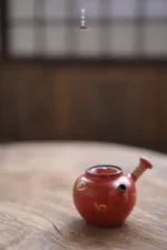 Hawthorn Red Rock Clay Golden Orchid Pearl Round Small Teapot - Image 4